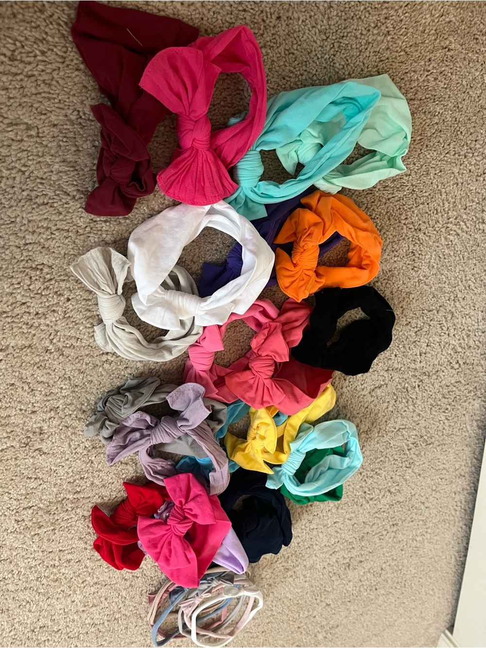 Assorted Baby Bow Headbands - Multi-Color Pack
